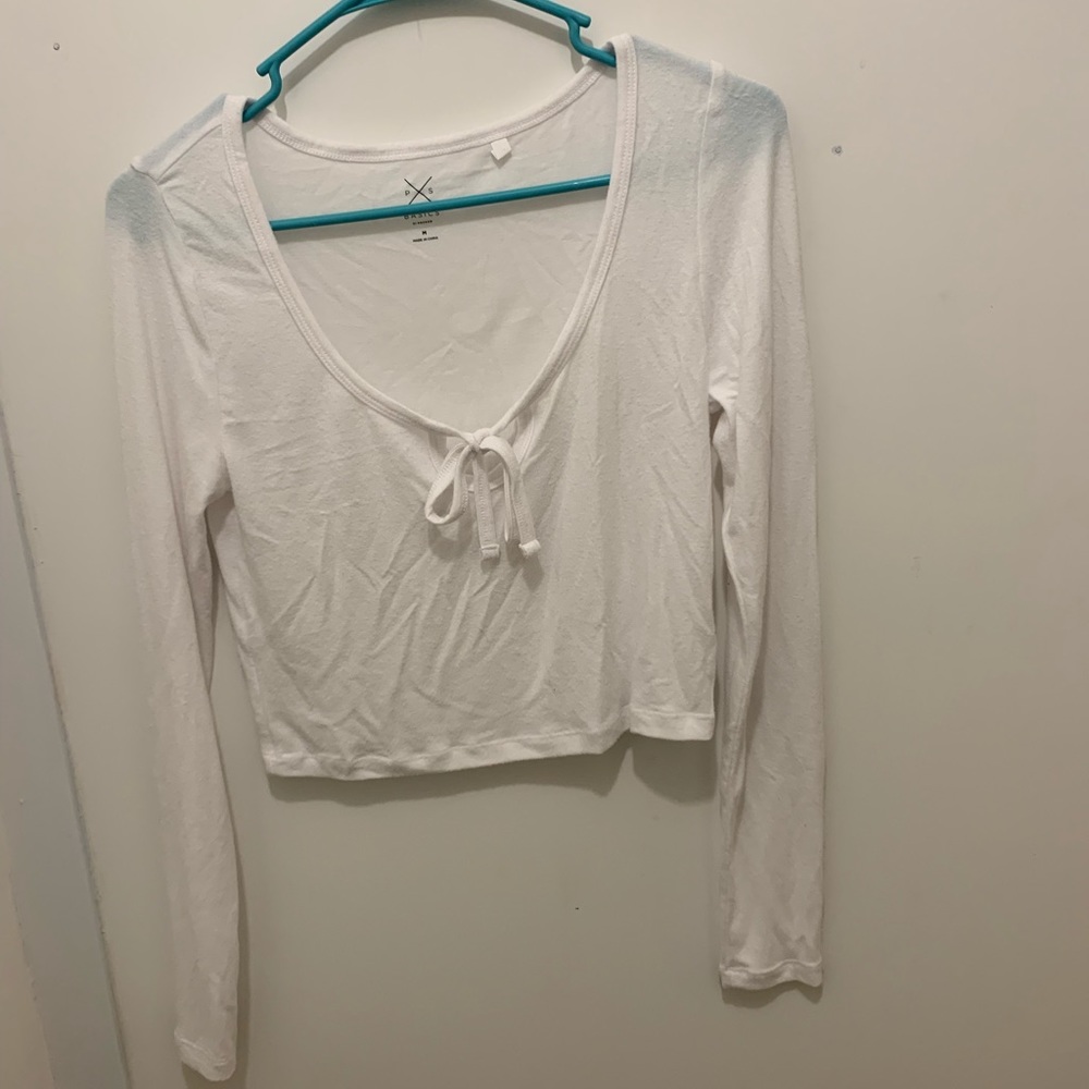 PS BASICS BY PACSUN Scoop Keyhole Long Sleeve Top